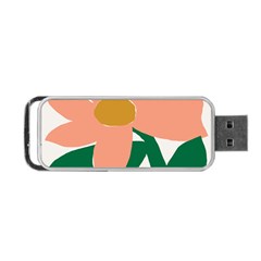 Peach Sunflower Flower Pink Green Portable Usb Flash (one Side) by Mariart