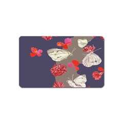 Original Butterfly Carnation Magnet (name Card) by Mariart