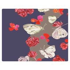 Original Butterfly Carnation Double Sided Flano Blanket (medium) 