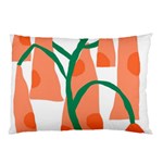 Portraits Plants Carrot Polka Dots Orange Green Pillow Case (Two Sides) Back