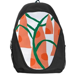 Portraits Plants Carrot Polka Dots Orange Green Backpack Bag by Mariart