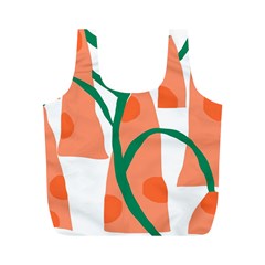 Portraits Plants Carrot Polka Dots Orange Green Full Print Recycle Bags (m)  by Mariart