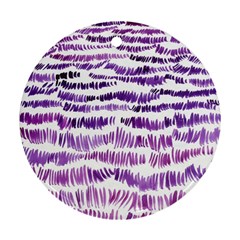 Original Feather Opaque Color Purple Ornament (round)