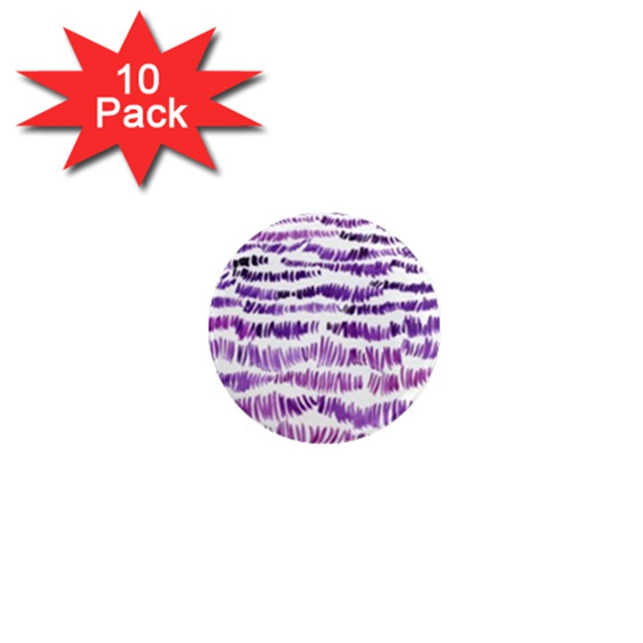 Original Feather Opaque Color Purple 1  Mini Magnet (10 pack) 