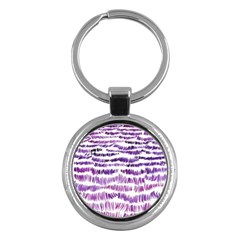 Original Feather Opaque Color Purple Key Chains (round) 