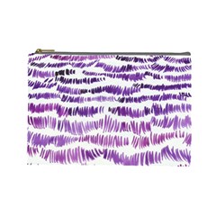 Original Feather Opaque Color Purple Cosmetic Bag (large) 