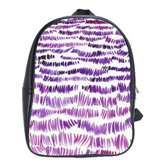 Original Feather Opaque Color Purple School Bags(large)  by Mariart