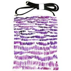 Original Feather Opaque Color Purple Shoulder Sling Bags