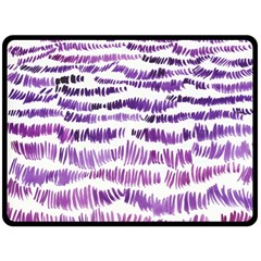 Original Feather Opaque Color Purple Double Sided Fleece Blanket (large) 