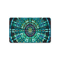 Peacock Throne Flower Green Tie Dye Kaleidoscope Opaque Color Magnet (name Card) by Mariart