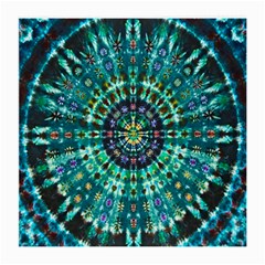 Peacock Throne Flower Green Tie Dye Kaleidoscope Opaque Color Medium Glasses Cloth (2-side) by Mariart