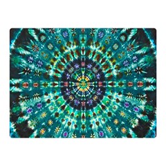 Peacock Throne Flower Green Tie Dye Kaleidoscope Opaque Color Double Sided Flano Blanket (mini)  by Mariart