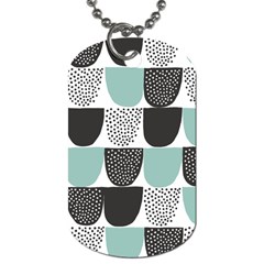 Sugar Blue Fabric Polka Dots Circle Dog Tag (one Side)