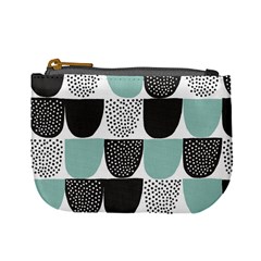 Sugar Blue Fabric Polka Dots Circle Mini Coin Purses