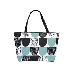 Sugar Blue Fabric Polka Dots Circle Shoulder Handbags by Mariart