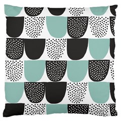 Sugar Blue Fabric Polka Dots Circle Large Cushion Case (two Sides) by Mariart