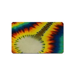 Red Blue Yellow Green Medium Rainbow Tie Dye Kaleidoscope Opaque Color Magnet (name Card)
