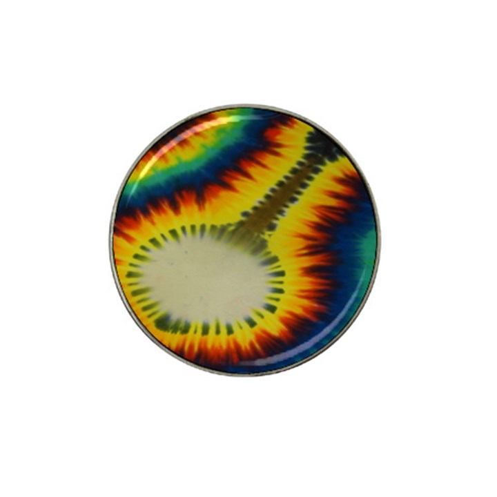 Red Blue Yellow Green Medium Rainbow Tie Dye Kaleidoscope Opaque Color Hat Clip Ball Marker (4 pack)