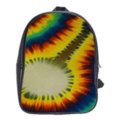 Red Blue Yellow Green Medium Rainbow Tie Dye Kaleidoscope Opaque Color School Bags(large) 