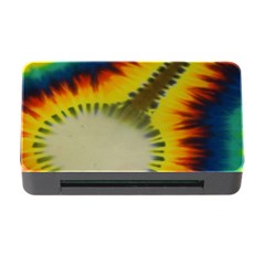 Red Blue Yellow Green Medium Rainbow Tie Dye Kaleidoscope Opaque Color Memory Card Reader With Cf