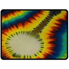 Red Blue Yellow Green Medium Rainbow Tie Dye Kaleidoscope Opaque Color Double Sided Fleece Blanket (large)  by Mariart
