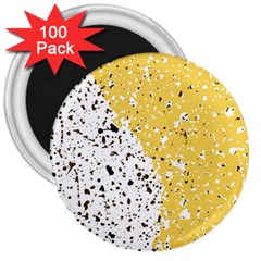 Spot Polka Dots Orange Black 3  Magnets (100 Pack)