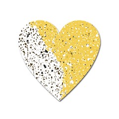 Spot Polka Dots Orange Black Heart Magnet