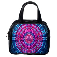 Red Blue Tie Dye Kaleidoscope Opaque Color Circle Classic Handbags (one Side) by Mariart