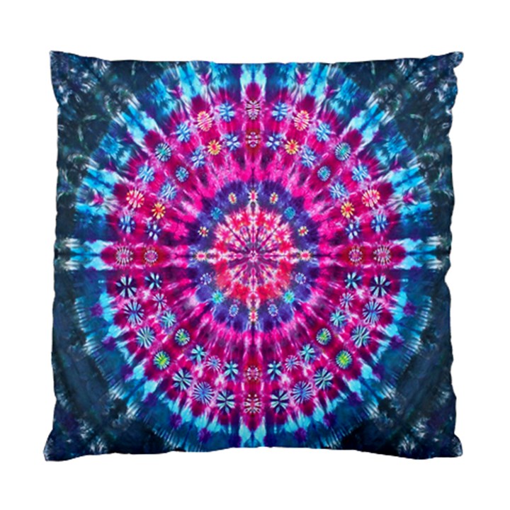 Red Blue Tie Dye Kaleidoscope Opaque Color Circle Standard Cushion Case (One Side)