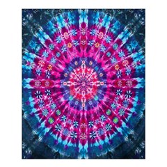 Red Blue Tie Dye Kaleidoscope Opaque Color Circle Shower Curtain 60  X 72  (medium) 