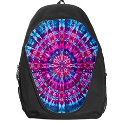 Red Blue Tie Dye Kaleidoscope Opaque Color Circle Backpack Bag