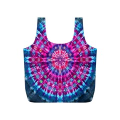 Red Blue Tie Dye Kaleidoscope Opaque Color Circle Full Print Recycle Bags (s) 