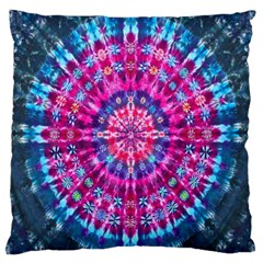 Red Blue Tie Dye Kaleidoscope Opaque Color Circle Standard Flano Cushion Case (two Sides) by Mariart