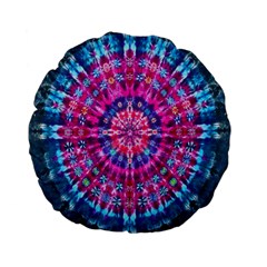 Red Blue Tie Dye Kaleidoscope Opaque Color Circle Standard 15  Premium Flano Round Cushions by Mariart