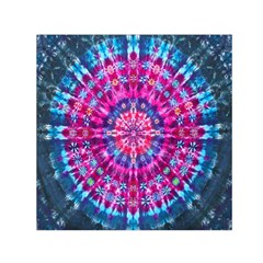 Red Blue Tie Dye Kaleidoscope Opaque Color Circle Small Satin Scarf (square) by Mariart