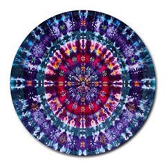 Red Purple Tie Dye Kaleidoscope Opaque Color Round Mousepads by Mariart