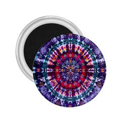 Red Purple Tie Dye Kaleidoscope Opaque Color 2 25  Magnets