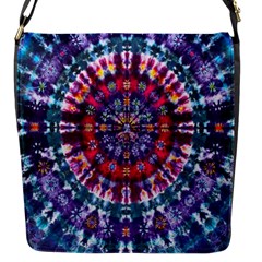 Red Purple Tie Dye Kaleidoscope Opaque Color Flap Messenger Bag (s) by Mariart