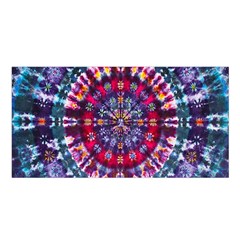 Red Purple Tie Dye Kaleidoscope Opaque Color Satin Shawl by Mariart