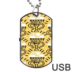 Trophy Beers Glass Drink Dog Tag Usb Flash (one Side) by Mariart