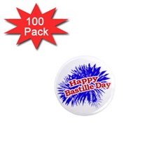 Happy Bastille Day Graphic Logo 1  Mini Magnets (100 Pack)  by dflcprints