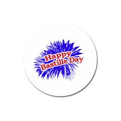 Happy Bastille Day Graphic Logo Magnet 3  (round) by dflcprints