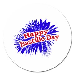 Happy Bastille Day Graphic Logo Magnet 5  (round) by dflcprints