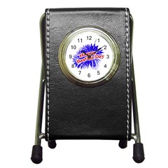 Happy Bastille Day Graphic Logo Pen Holder Desk Clocks by dflcprints