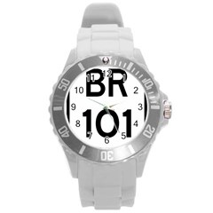 Brazil Br-101 Transcoastal Highway  Round Plastic Sport Watch (l) by abbeyz71