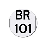 Brazil BR-101 Transcoastal Highway  Rubber Coaster (Round)  Front