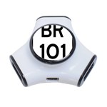 Brazil BR-101 Transcoastal Highway  3-Port USB Hub Front