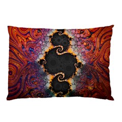 The Eye Of Julia, A Rainbow Fractal Paint Swirl Pillow Case (two Sides) by jayaprime