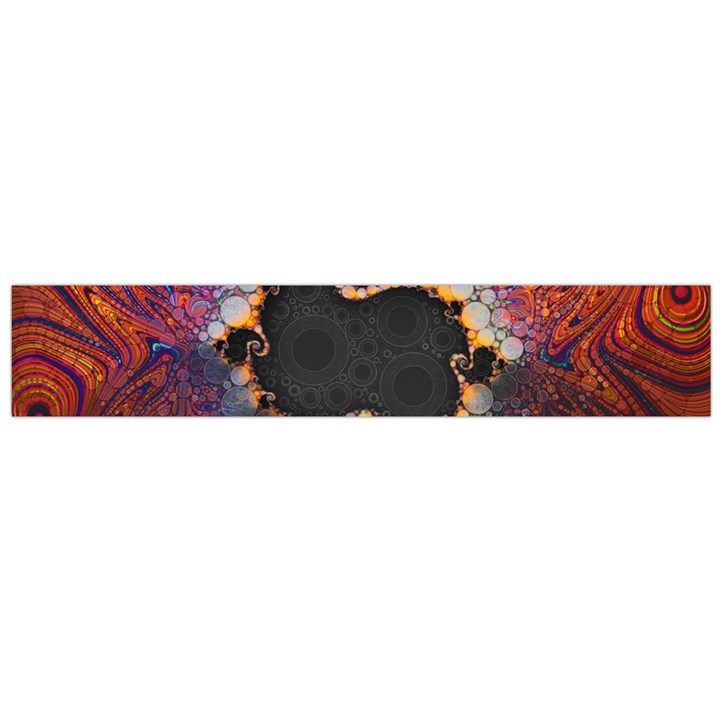 The Eye Of Julia, A Rainbow Fractal Paint Swirl Flano Scarf (Large)