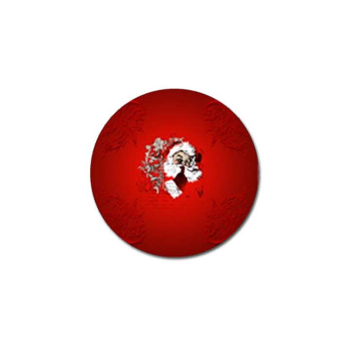 Funny Santa Claus  On Red Background Golf Ball Marker